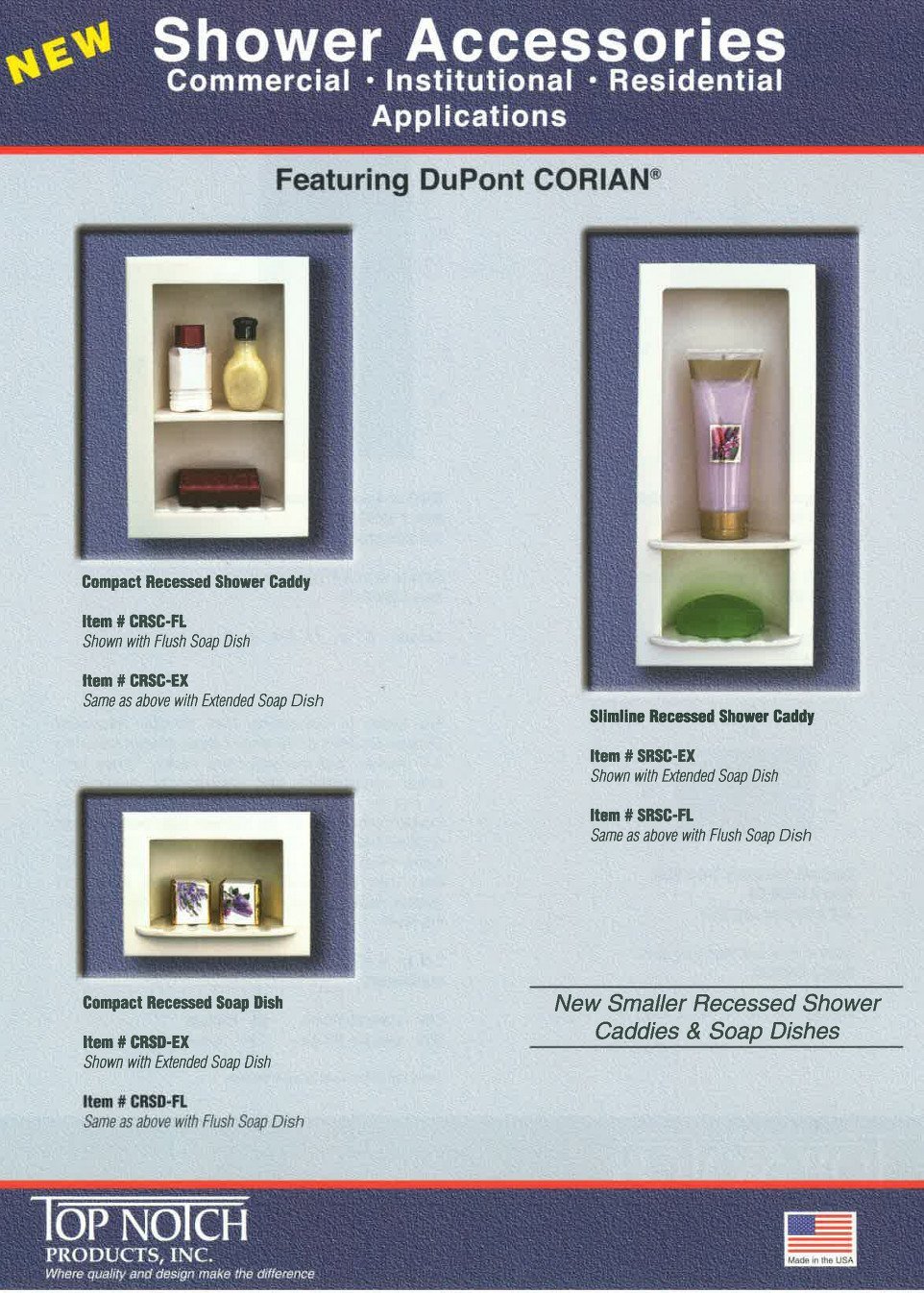 Shower Accessories Brochures Top Notch Products Inc