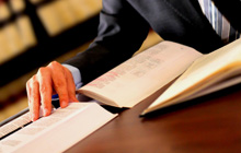 Attorney reading
 Attorney reading