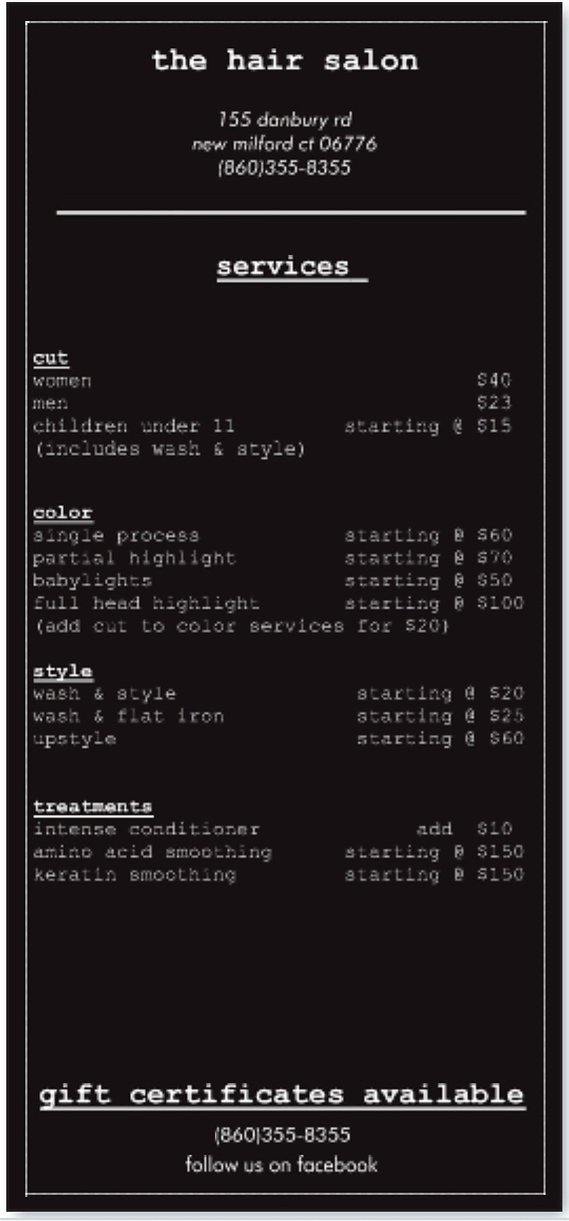 Creative Haircutters Hair Salon New Milford, CT