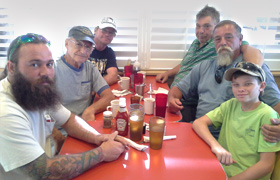 Customers of Aunt D's Kitchen