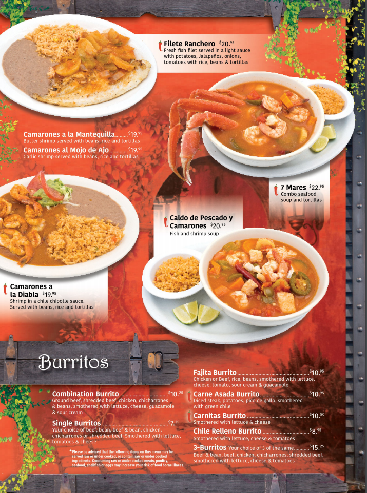 Full Menu Flautas Denver, CO