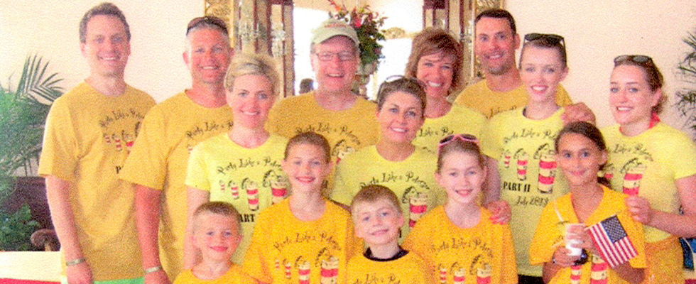 Group of people in matching shirts