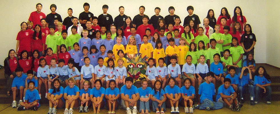 Group of school children