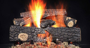 Burning wood