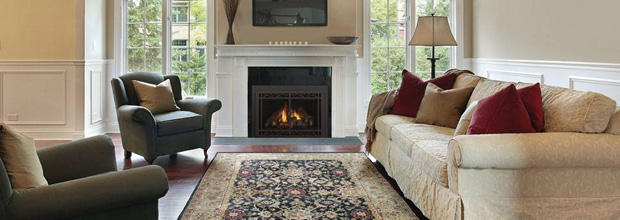 Living room fireplace