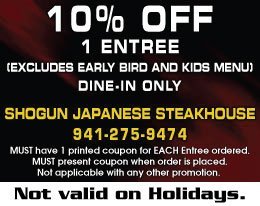 Early Bird Specials - Venice, FL - Shogun Japanese Steakhouse