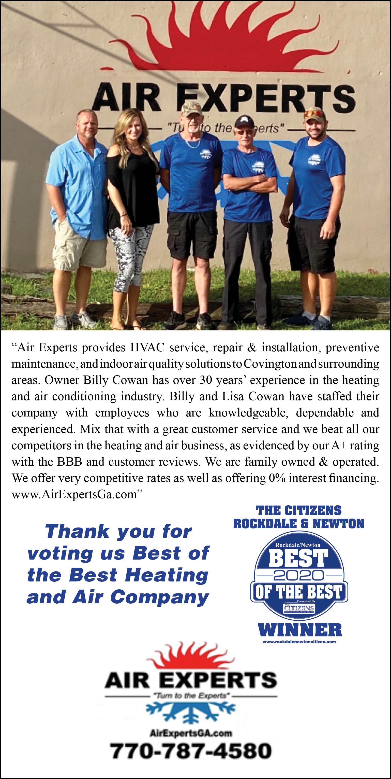 About Air Experts Covington, GA HVAC