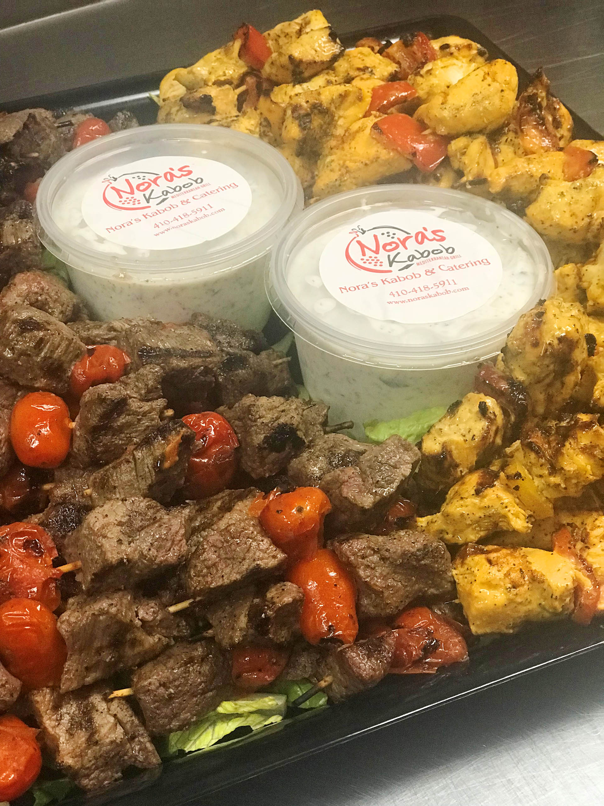 Nora's Kabob Catering Tray Menu Ellicott City, MD
