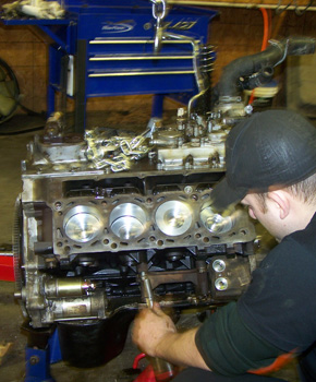 A man and a diesel engine