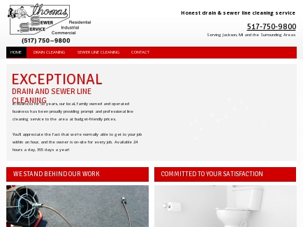 Thomas Sewer Service | Drain Cleaning | Jackson, MI