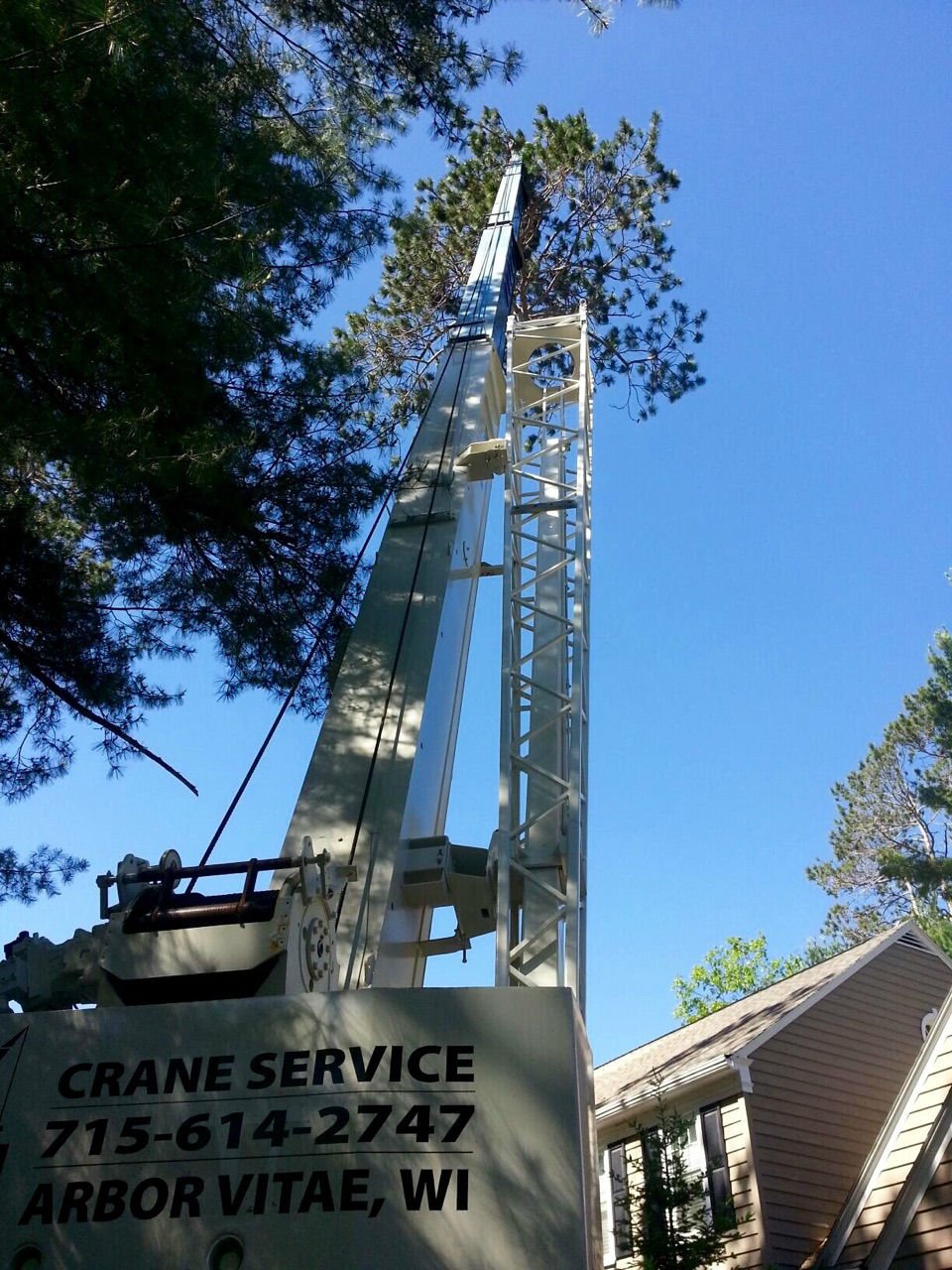 Residential Crane Contractor Tree Removal Woodruff WI