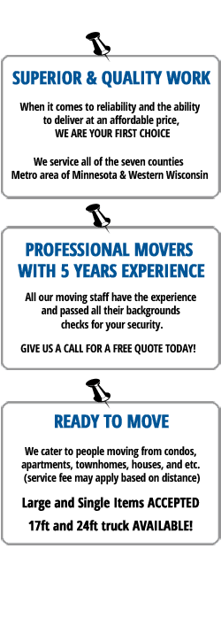 Moving Service - Burnsville, MN - Minute Men Professional Moving LLC