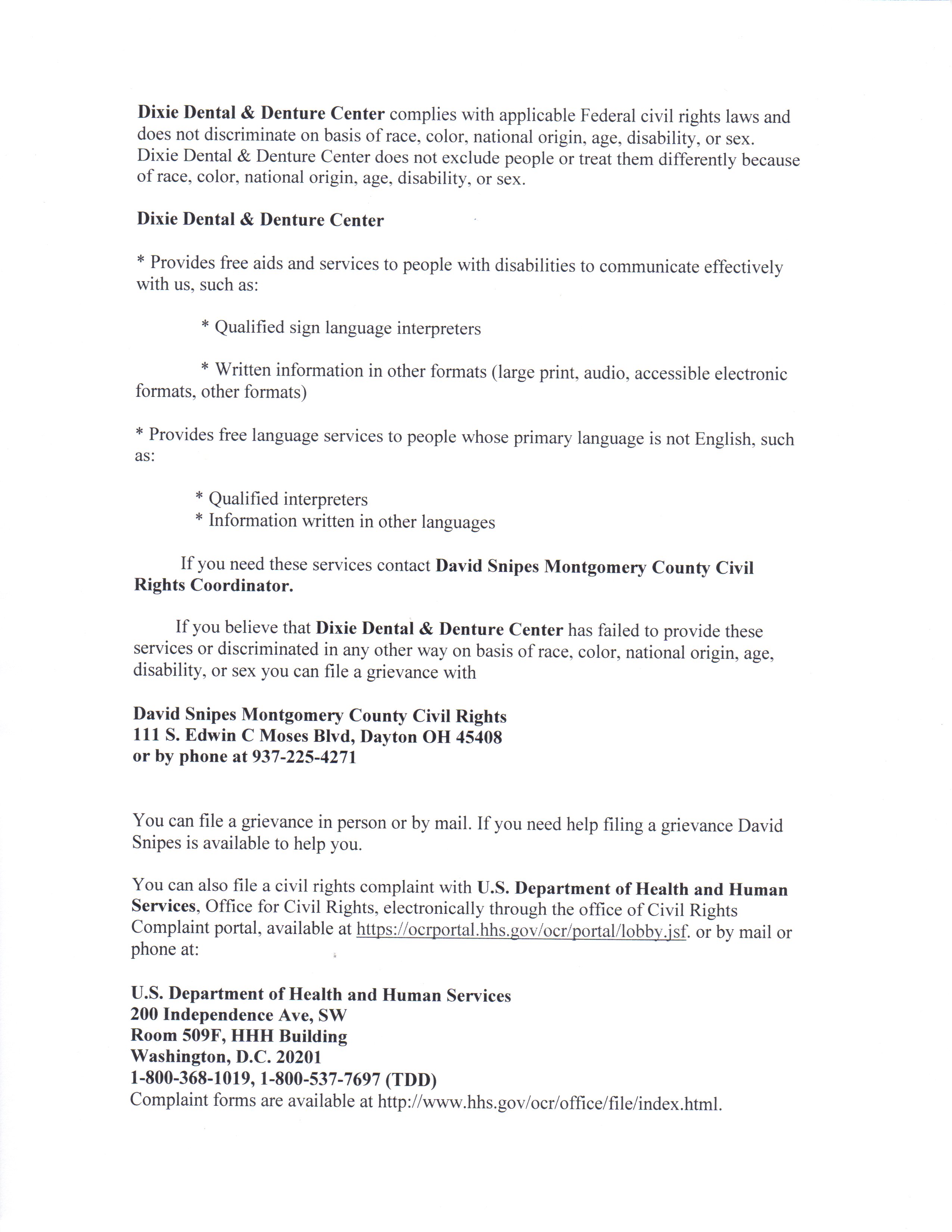 Dixie Dental & Denture Center Dentist Dayton, OH