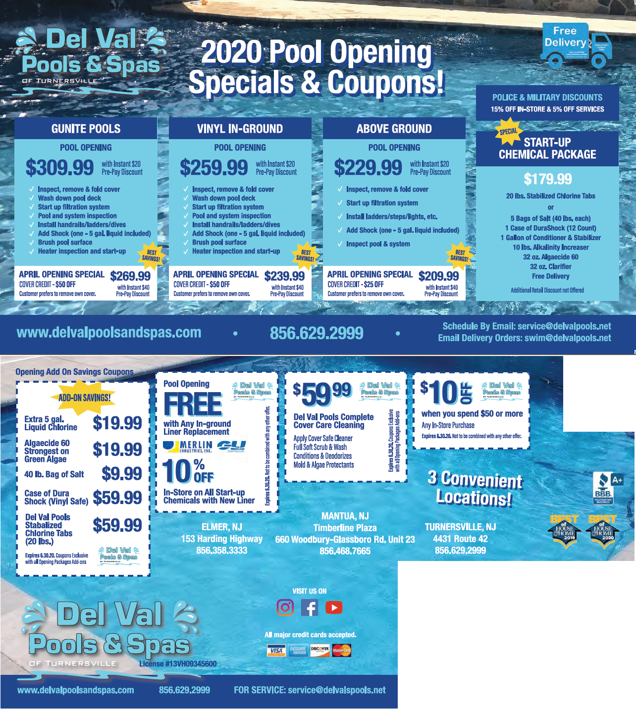 Del Val Pools & Spas Swimming Pools Turnersville, NJ