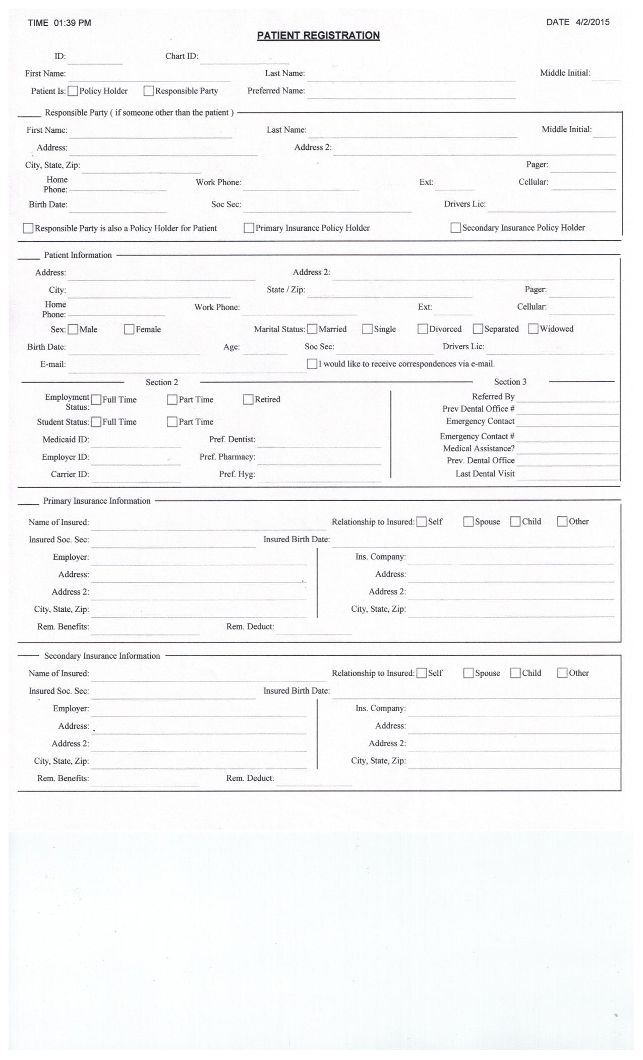 Northland Dental Ltd. Patient Forms Moorhead, MN