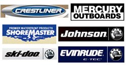 Crestliner, Mercury Outboards, ShoreMaster, Johnson, Ski-Doo, Evinrude
