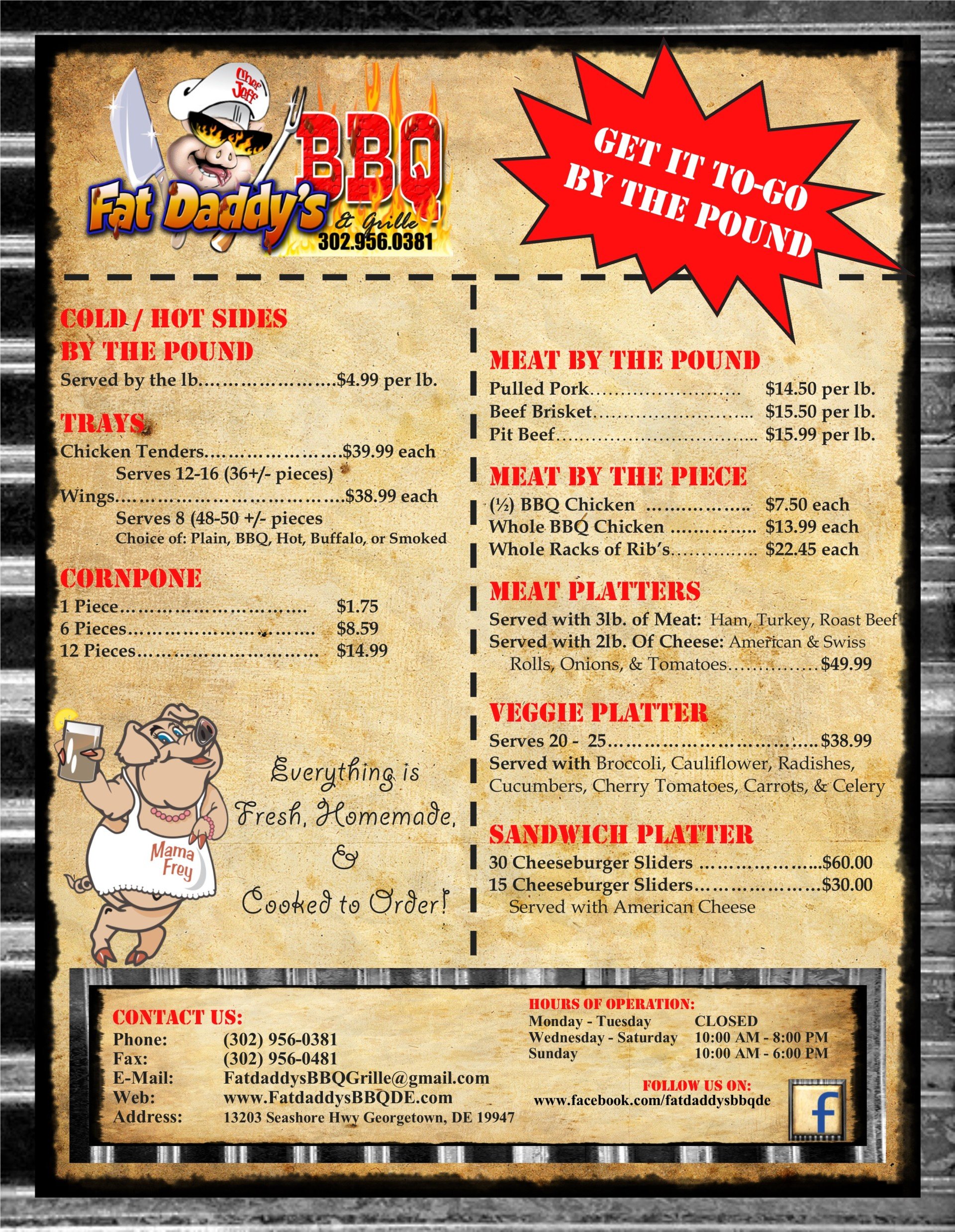 Fat Daddy's BBQ & Grille Catering DE Restaurant