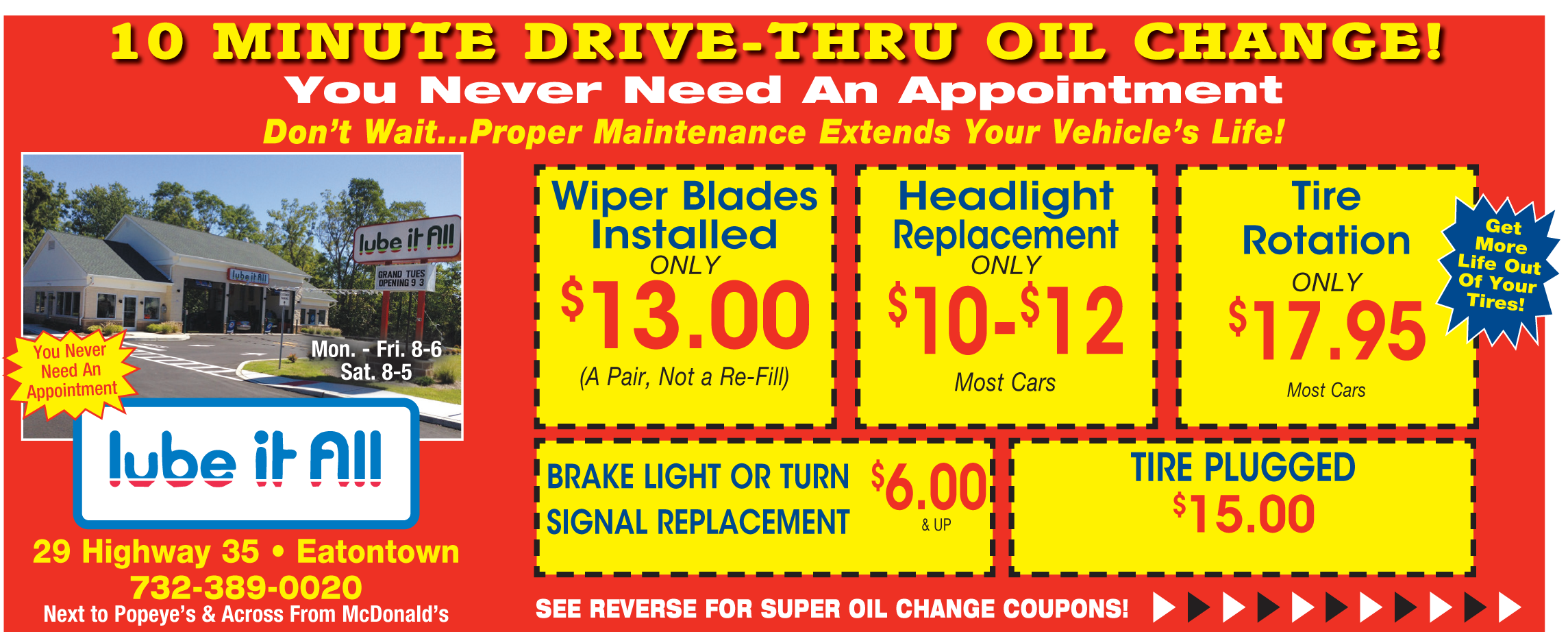 Lube It All Coupons Eatontown, NJ