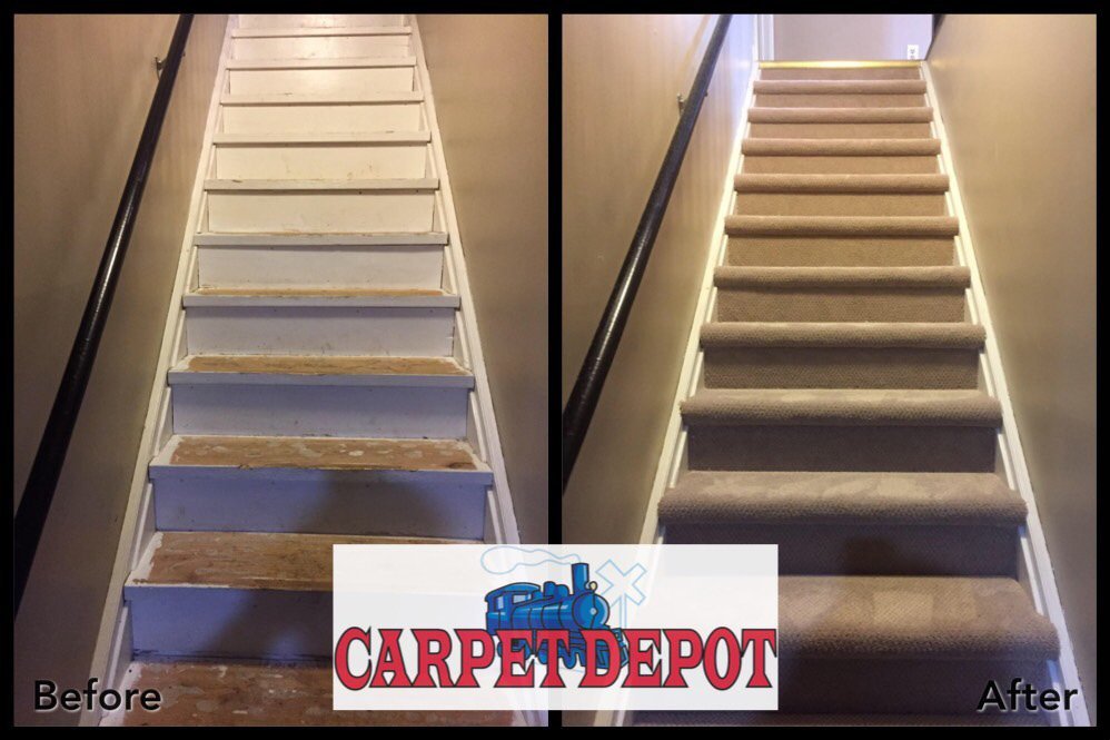 Carpet Depot Before And After Gallery Lakeland Mi Before And After Photos Of Residential Stairs