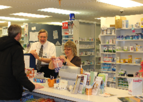 customer at cashier