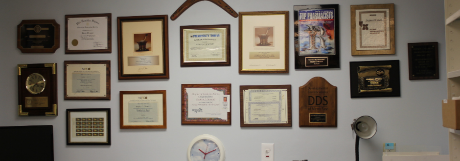 framed certificates