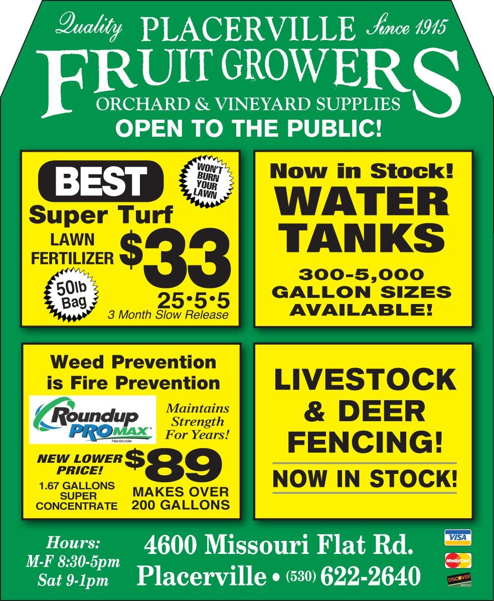 Placerville Fruit Growers Inc. Orchard and Vineyard Supplies