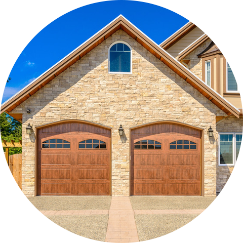 Wooden garage doors