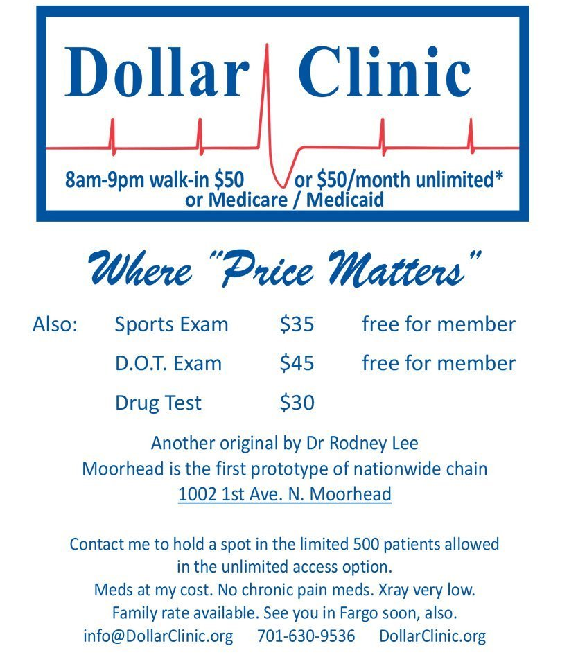 Dollar Clinic Urgent Care Physician Moorhead, MN