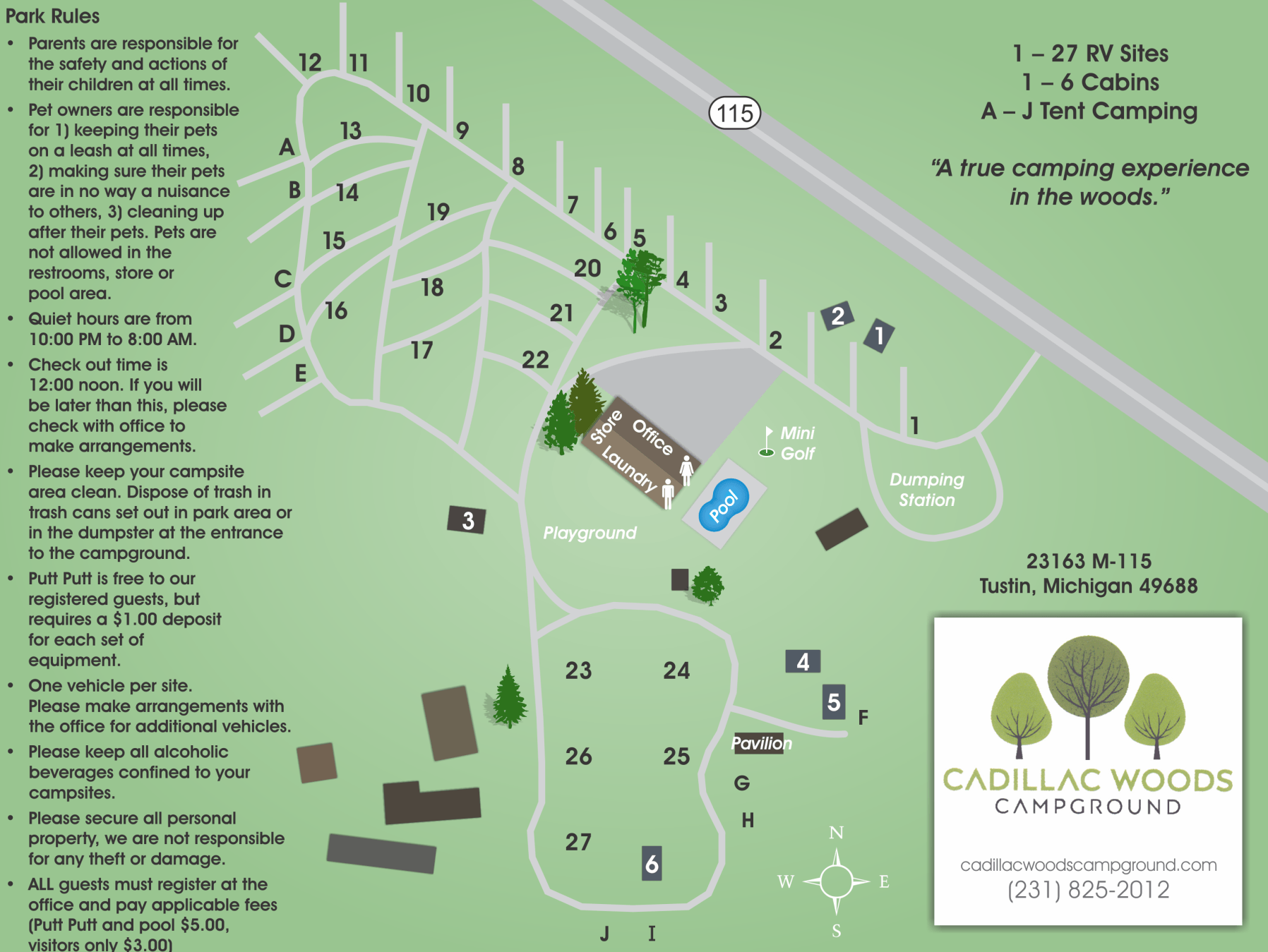 Contact Cadillac Woods Campground Tustin MI 8317474012