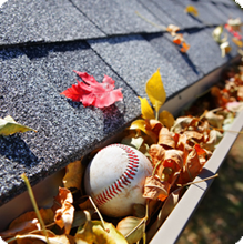 Clogged gutter