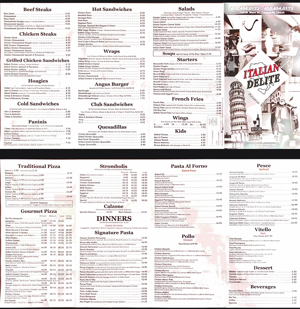 Italian Delight Pizzeria & Restaurant Pizza Italian Delite