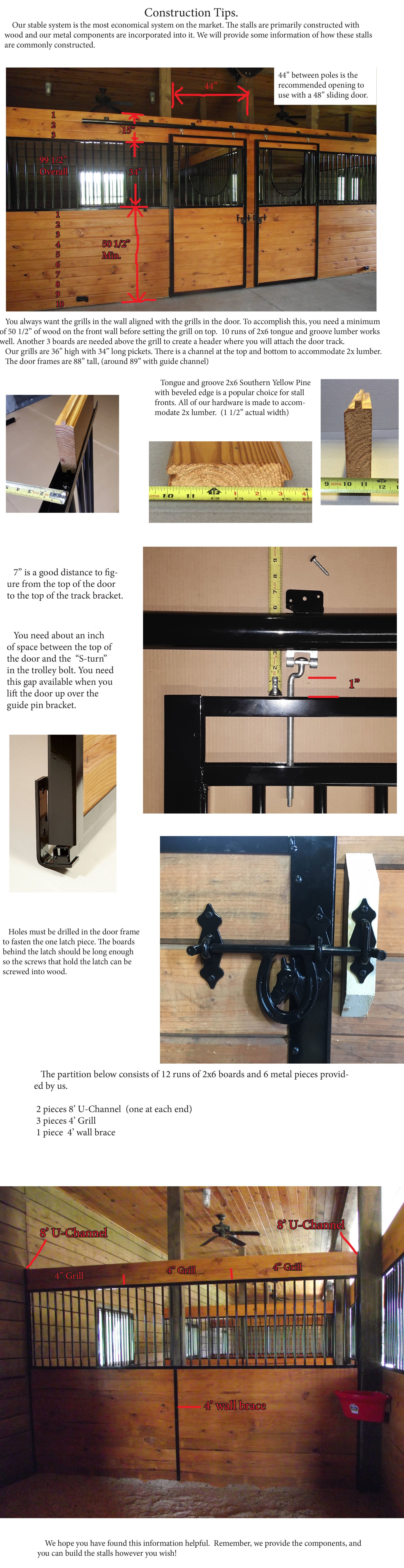 Horse Stall Kits Construction Information Shirk Horse Stalls