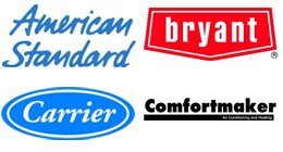 American Standard, Bryant, Carrier, and Comfort Maker.