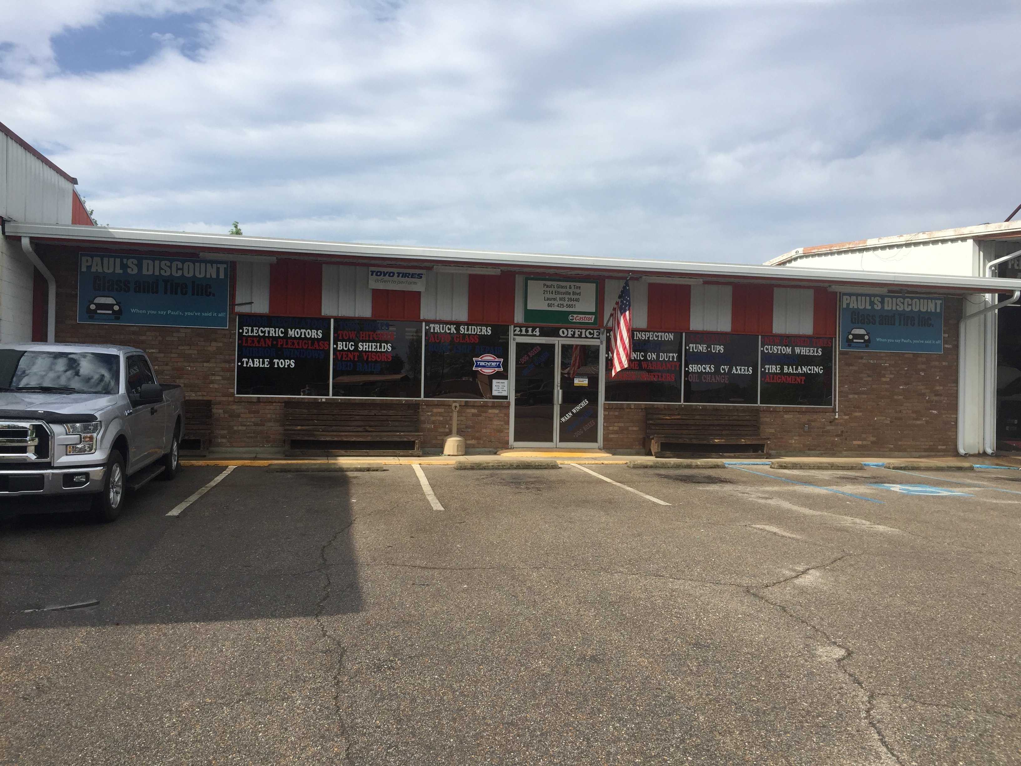 Paul's Discount Glass & Tire, Inc. Auto Services Laurel, MS