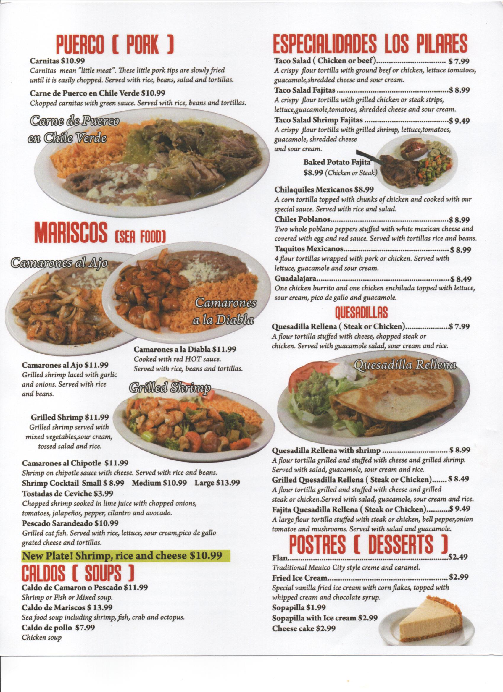 Dinner Menu Bartlett, TN