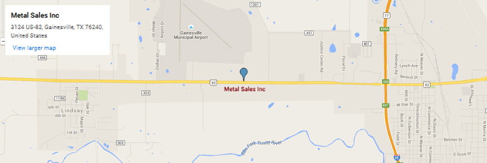 Contact Metal Sales – Gainesville, TX | 940-665-0336