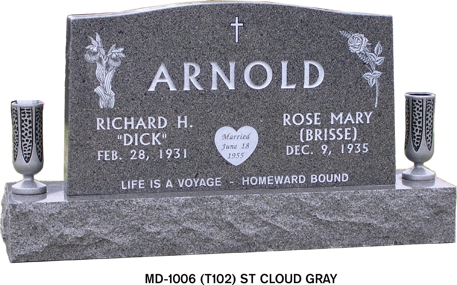 Upright Monuments Headstones Monticello, MN