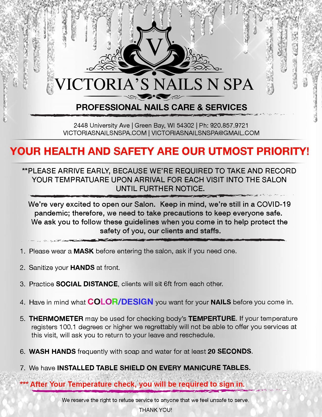 Victoria’s Nails N Spa Salon Services Green Bay, WI