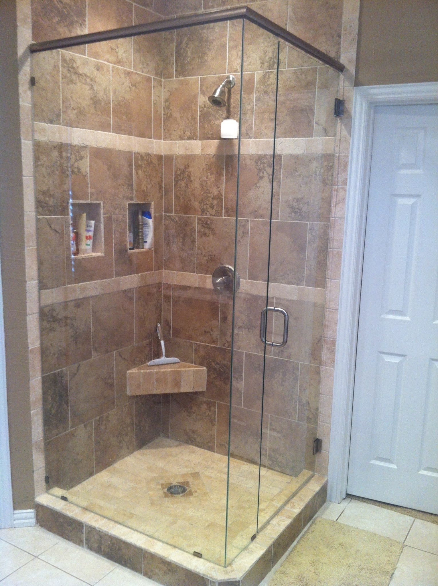 Frameless With Header Shower Doors Grand Prairie, TX